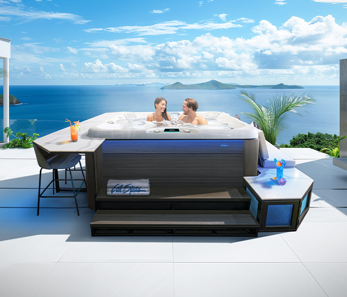 Calspas hot tub being used in a family setting - Val Caron